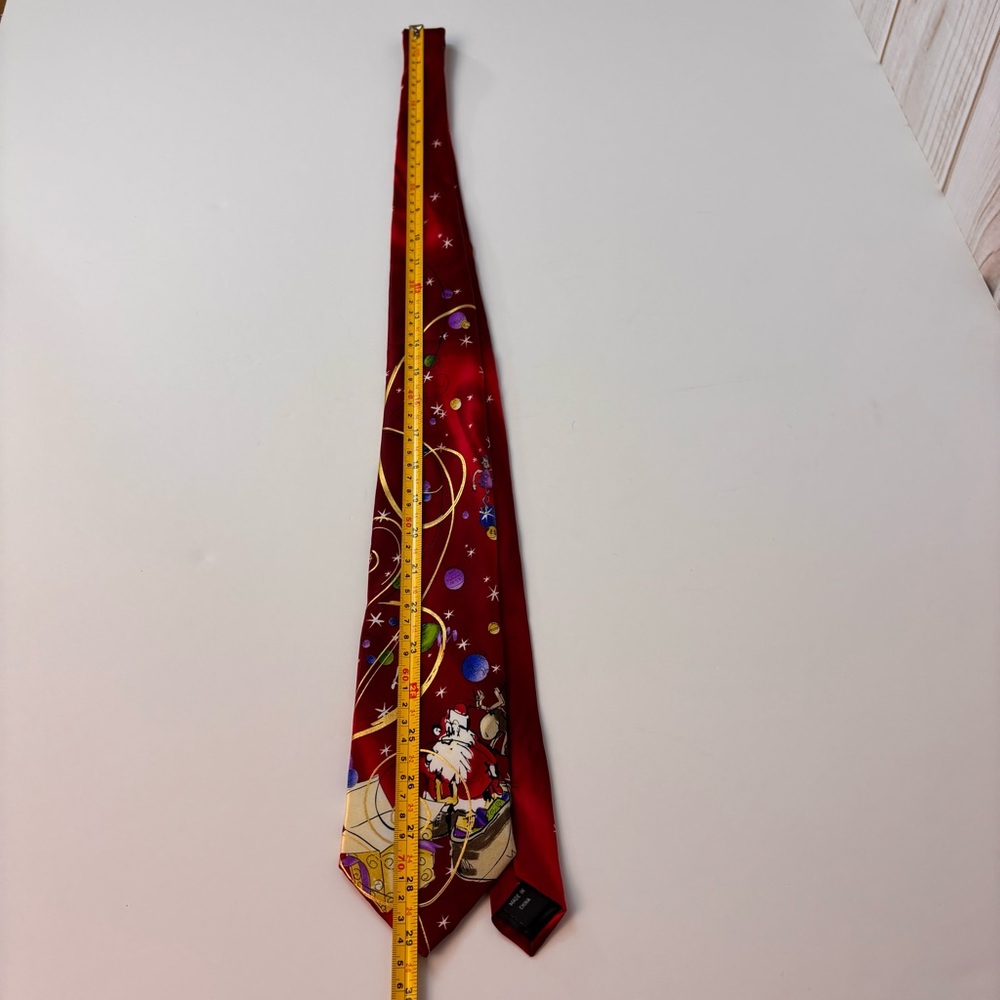 J. Garcia Big Finish Collection Fifty-Six VTG Novelty Christmas Silk Tie 59x3.5 - Picture 9 of 9